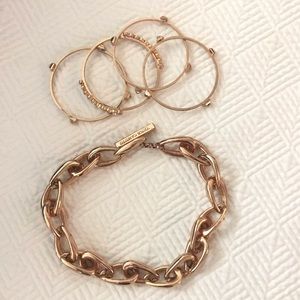 Vince Camuto Rose Gold Necklace and Bracelet Set